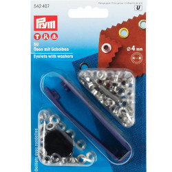 ringen met schijven, nestels 4mm zilver Prym ringen met schijven, nestels 4mm zilver Prym