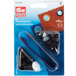 ringen met schijven, nestels 8mm donker brons Prym ringen met schijven, nestels 8mm donker brons Prym