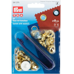 ringen met schijven, nestels 8mm goud Prym