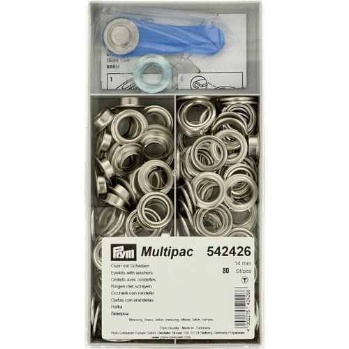schijven en ringen, nestels 14 mm zilver 80 stuks