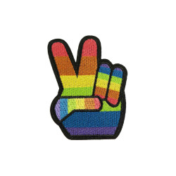 Rainbow peace hand patch Rainbow peace hand patch