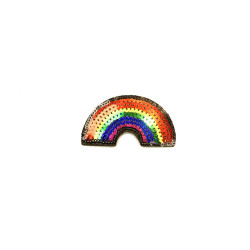 regenboog patch met pailletten 7 x 4 cm regenboog patch met pailletten 7 x 4 cm