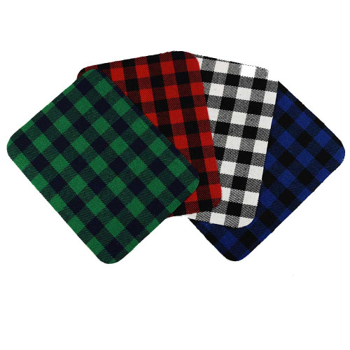 reparatiedoek set ruit  4 kleuren 4 stuks XL 12,5 x 9,5cm