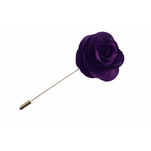revers pin bloem corsage donker paars