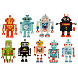 robot patch set opstrijkbaar 9 stuks robot patch set opstrijkbaar 9 stuks