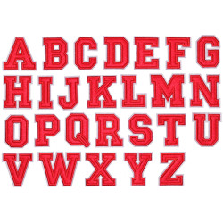 college letter patch alfabet opstrijkbaar rood college letter patch alfabet opstrijkbaar rood