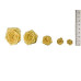 roosjes lurex goud 15 mm (25 stuks) - 1