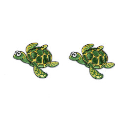 schildpad applicatie opstrijkbaar 2 stuks schildpad applicatie opstrijkbaar 2 stuks