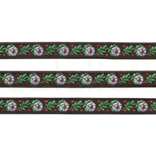 sierband bloemen geborduurd