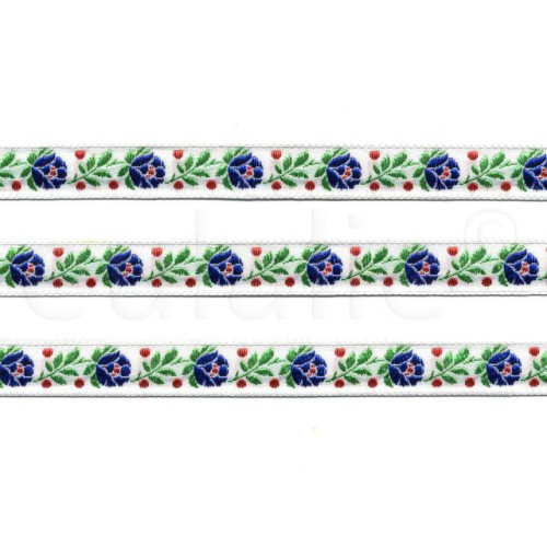 sierband bloemen geborduurd