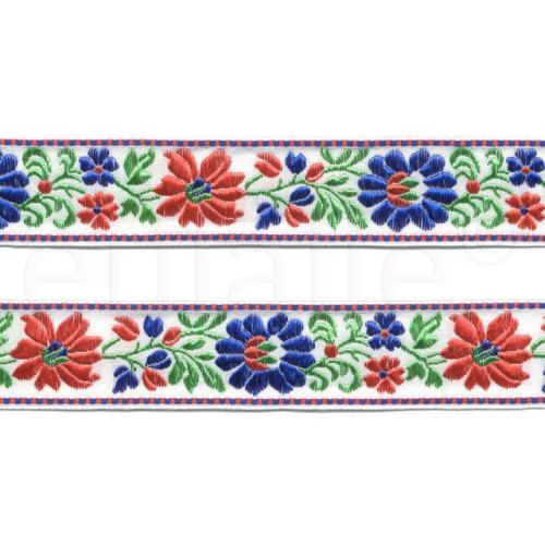 sierband bloemen geborduurd