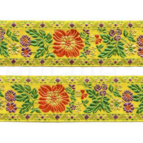 sierband bloemen geborduurd