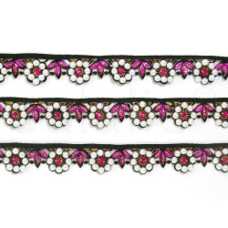 sierband parels fuchsia sierband parels fuchsia