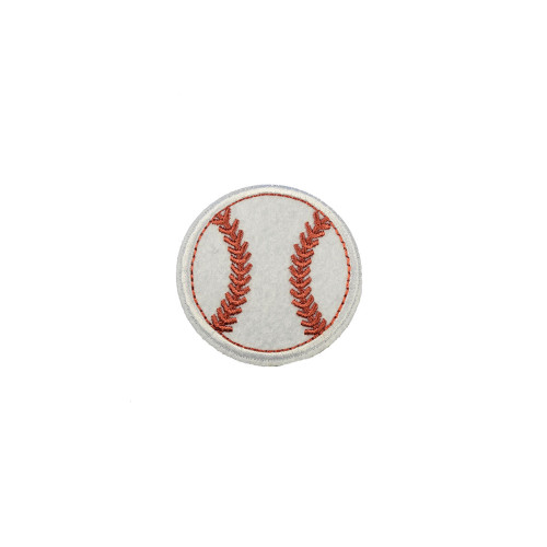 softbal patch op vilt geborduurd