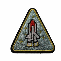 space shuttle embleem lichtblauwe glitters space shuttle embleem lichtblauwe glitters