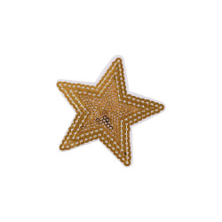 ster applicatie goud pailletten 7,5 cm ster applicatie goud pailletten 7,5 cm