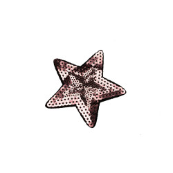 ster applicatie koraal roze pailletten 7,5 cm ster applicatie koraal roze pailletten 7,5 cm