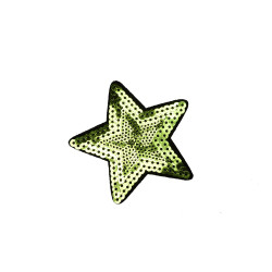 ster applicatie lime pailletten 7,5 cm ster applicatie lime pailletten 7,5 cm