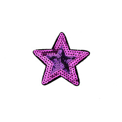 ster applicatie paars lila pailletten 7,5 cm ster applicatie paars lila pailletten 7,5 cm