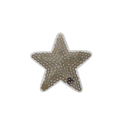 ster applicatie pailletten zilver 7 cm ster applicatie pailletten zilver 7 cm