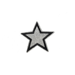 ster applicatie zilver glitter ster applicatie zilver glitter
