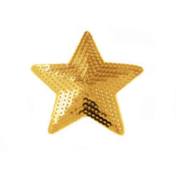 ster applicatie goud pailletten 9 cm ster applicatie goud pailletten 9 cm