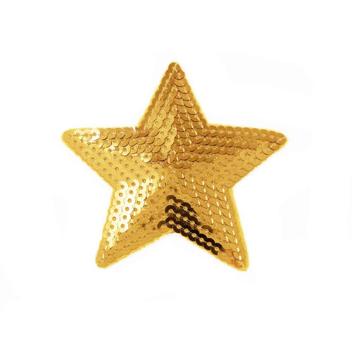ster applicatie goud pailletten 9 cm