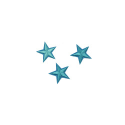 sterren patch set aqua blauw 2,5 cm 3 stuks sterren patch set aqua blauw 2,5 cm 3 stuks