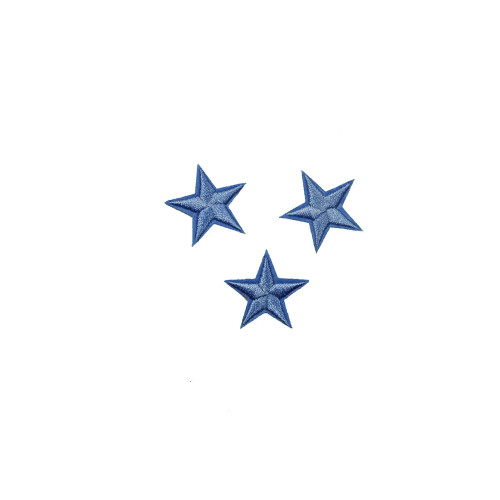 sterren patch set blauw 2,5 cm 3 stuks