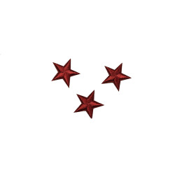 sterren patch set bordeaux rood 2,5 cm 3 stuks sterren patch set bordeaux rood 2,5 cm 3 stuks