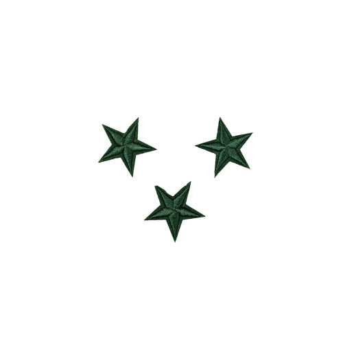 sterren patch set donker groen 2,5 cm 3 stuks sterren patch set donker groen 2,5 cm 3 stuks