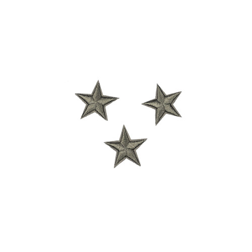 sterren patch set donker zilver 2,5 cm 3 stuks sterren patch set donker zilver 2,5 cm 3 stuks