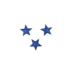 sterren patch set kobalt blauw 2,5 cm 3 stuks sterren patch set kobalt blauw 2,5 cm 3 stuks