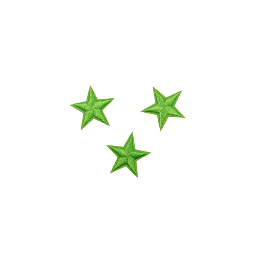 sterren patch set licht groen 2,5 cm 3 stuks sterren patch set licht groen 2,5 cm 3 stuks