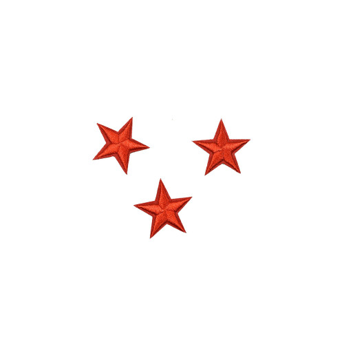 sterren patch set rood 2,5 cm 3 stuks sterren patch set rood 2,5 cm 3 stuks