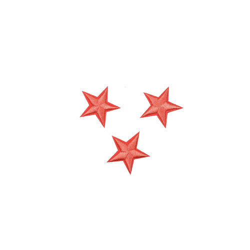 sterren patch set rouge 2,5 cm 3 stuks