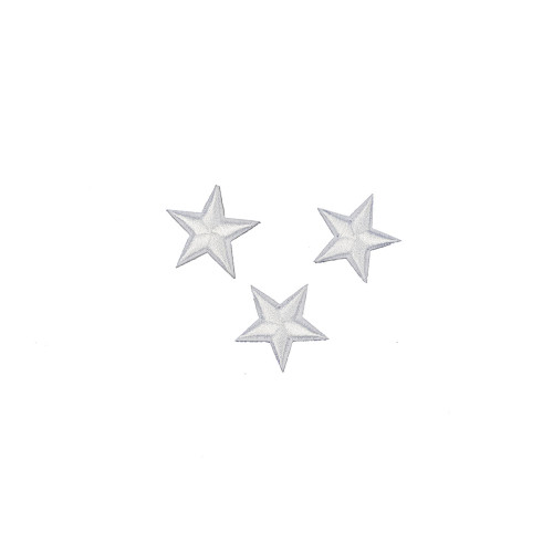 sterren patch set wit 2,5 cm 3 stuks sterren patch set wit 2,5 cm 3 stuks