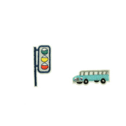 stoplicht met schoolbus patch set