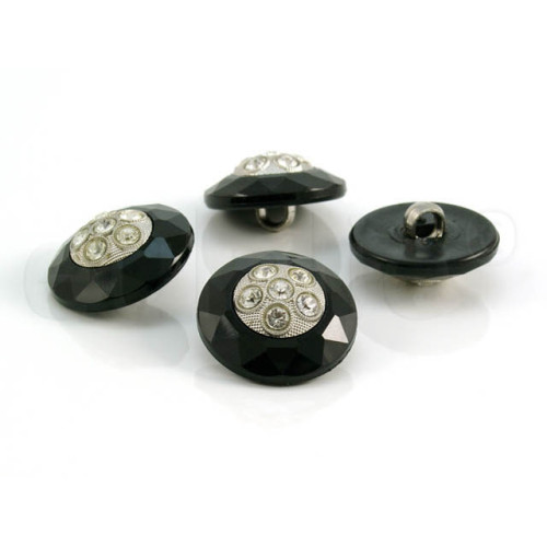 Strass knoop zwart 2.3cm