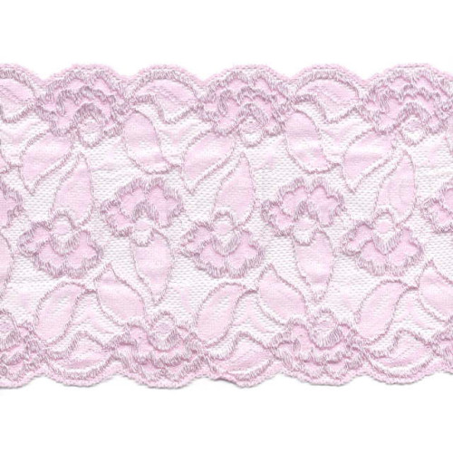 Stretch kant 15 cm roze