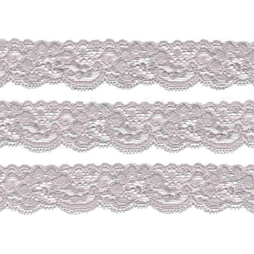 stretch kant zilver grijs 3 cm