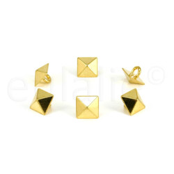 studs knopen pyramide goud