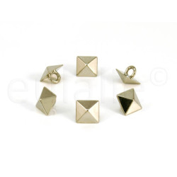 studs knopen pyramide zilver