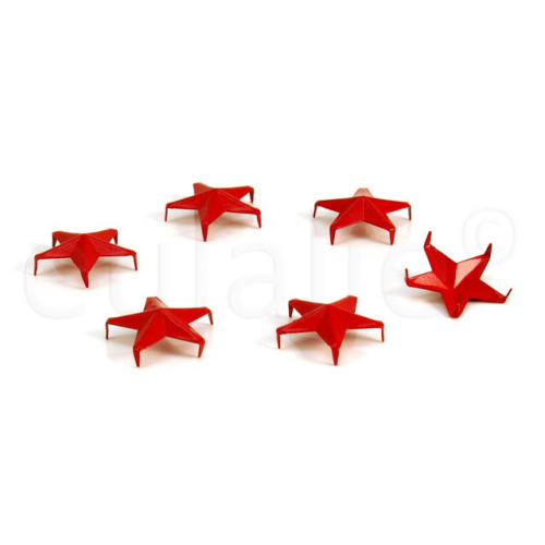studs stervormig rood 15 mm (30 stuks) studs stervormig rood 15 mm (30 stuks)