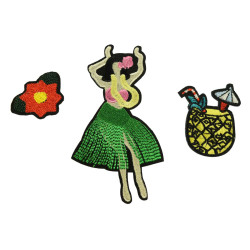 tropical dancer patch set
