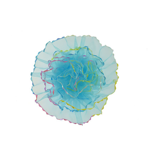 tule corsage blauw glitter groot tule corsage blauw glitter groot