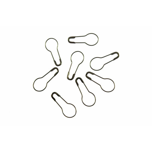 veiligheidsspelden kalebas 2 cm donker zilver (50 stuks)