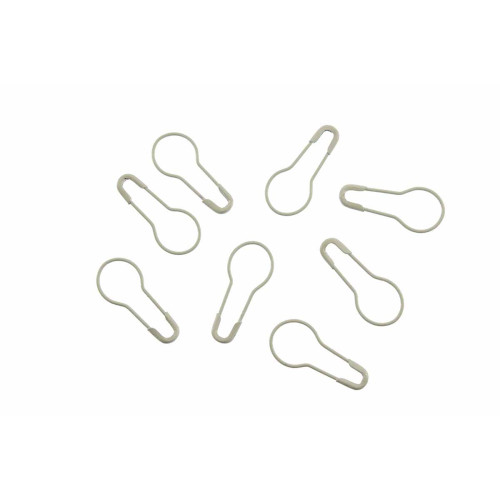 veiligheidsspelden kalebas 2 cm wit (50 stuks)