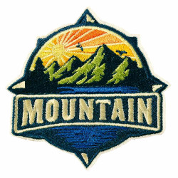 vintage mountain sunrise patch vintage mountain sunrise patch