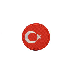 vlag Turkije rond 5 cm vlag Turkije rond 5 cm